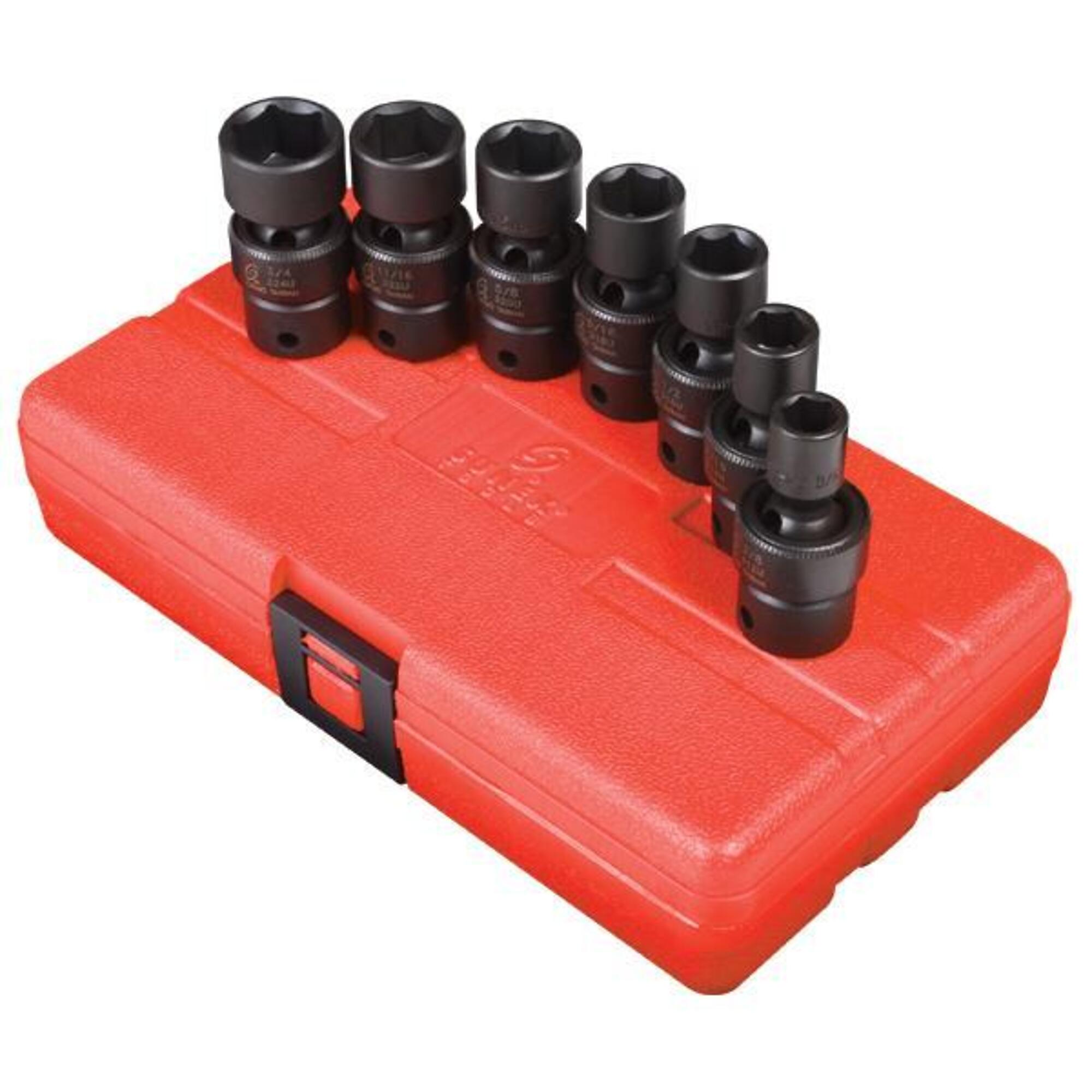 Sunex Tools Universal Impact Socket Set — 3/8in. Drive, SAE, 6-Point, 7 Pcs, Model# 3654